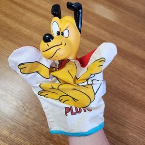 🟣Vintage 1960s Disney Pluto Hand Puppet Vinyl and Cloth